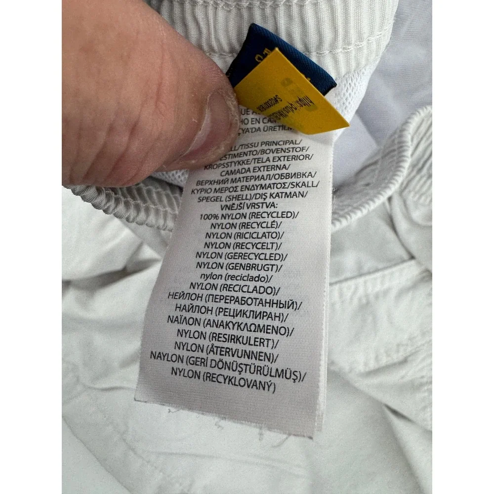 Polo‎ Ralph Lauren Throwback 90's Spell Out Swim Shorts Large White Pony